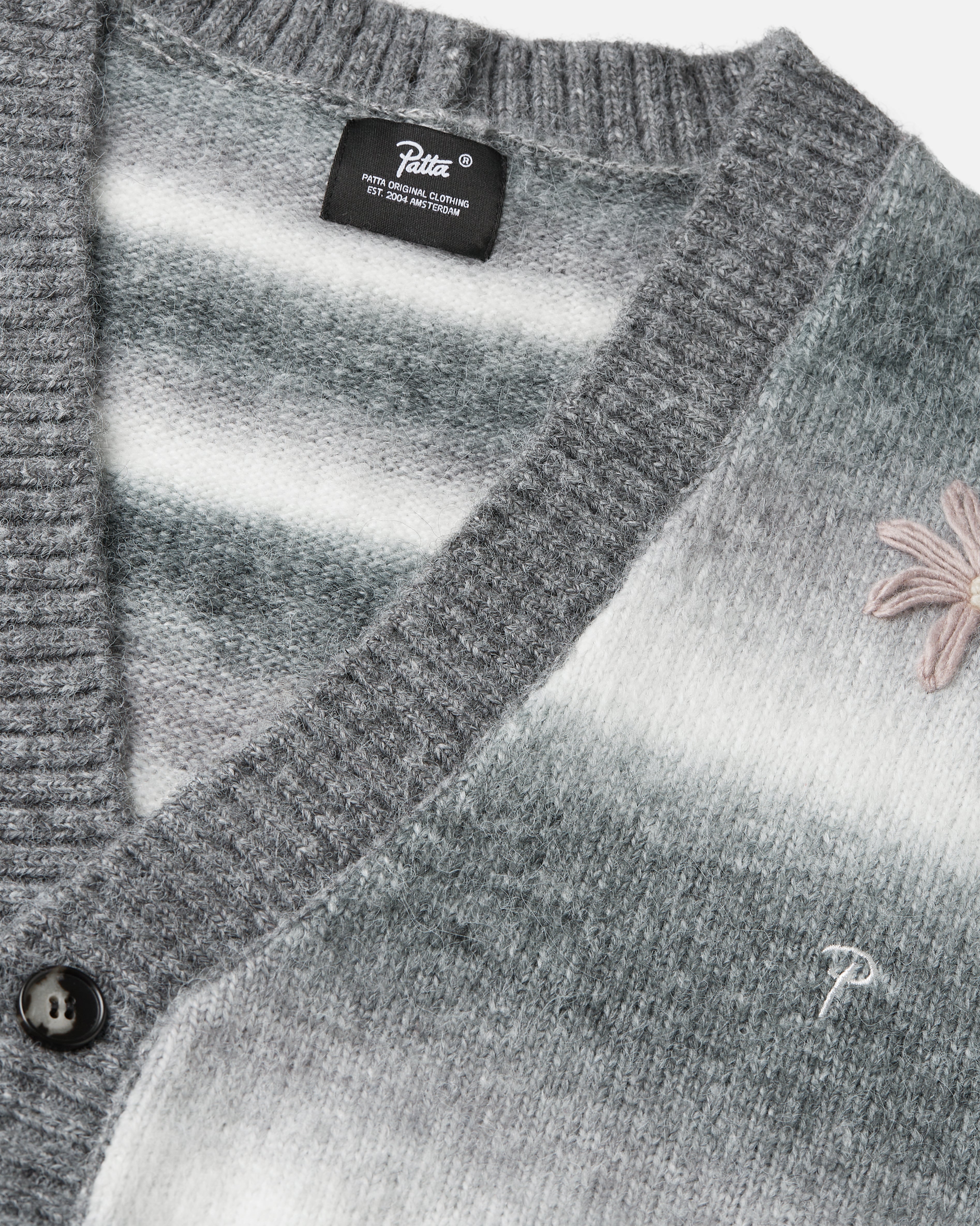 Patta Peace & Love Knitted Cardigan (Forged Iron) – Patta US