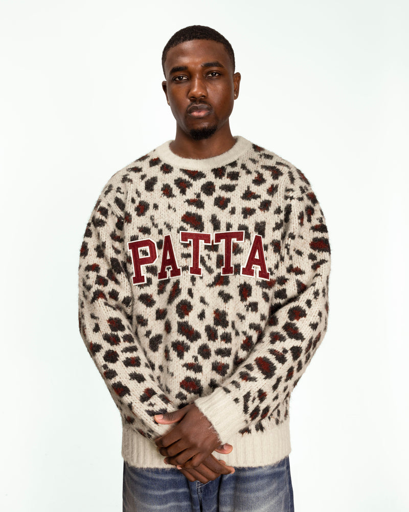 Patta Leopard Brushed Knitted Sweater (Multi)