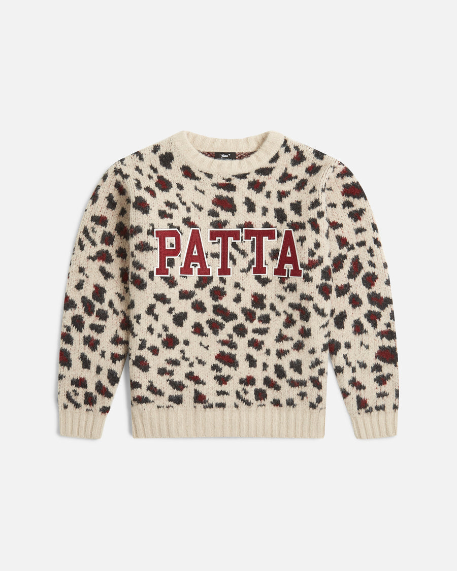 Patta Leopard Brushed Knitted Sweater (Multi)