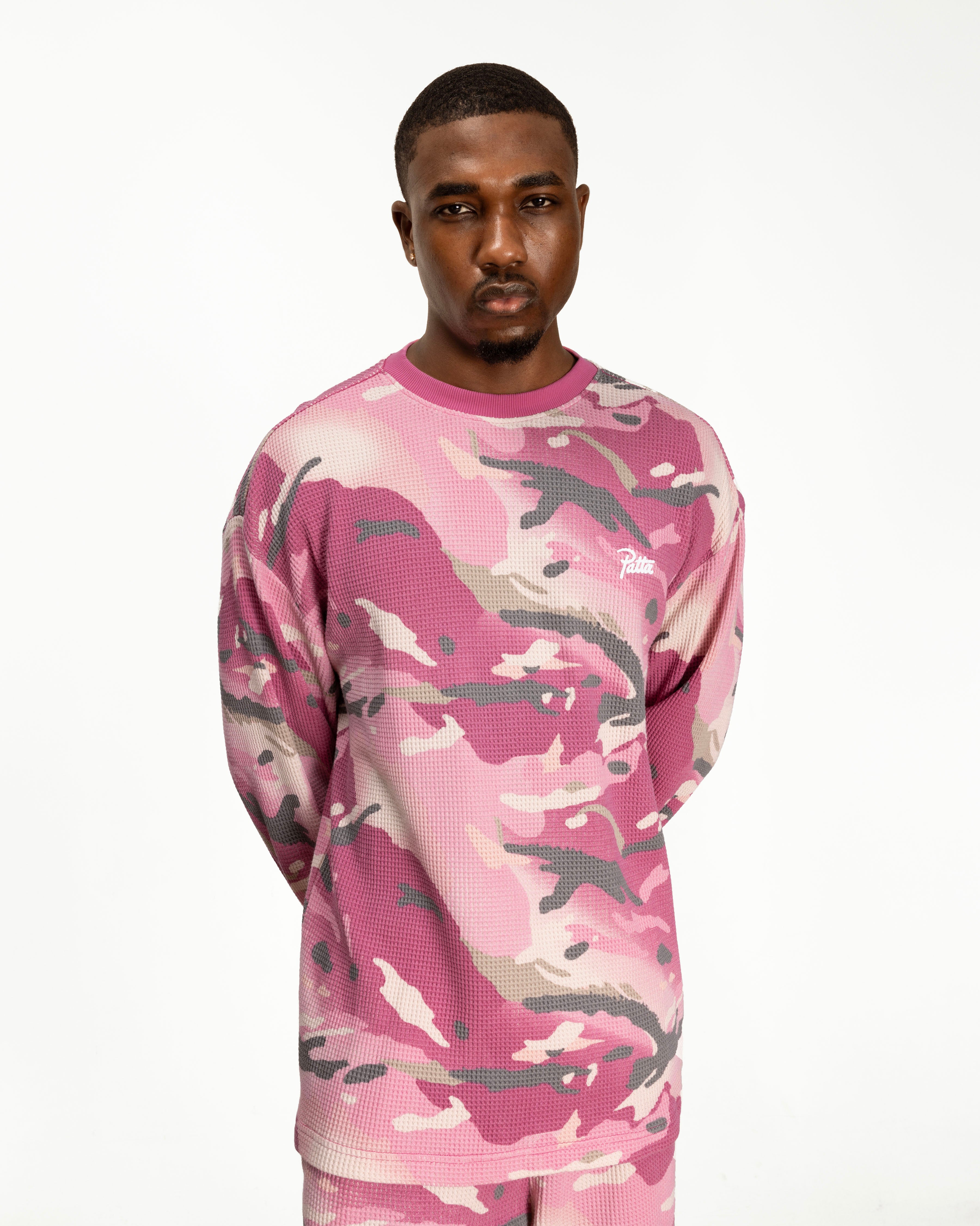 Patta Cactus Flower Camo Waffle Longsleeve T-Shirt (Cactus