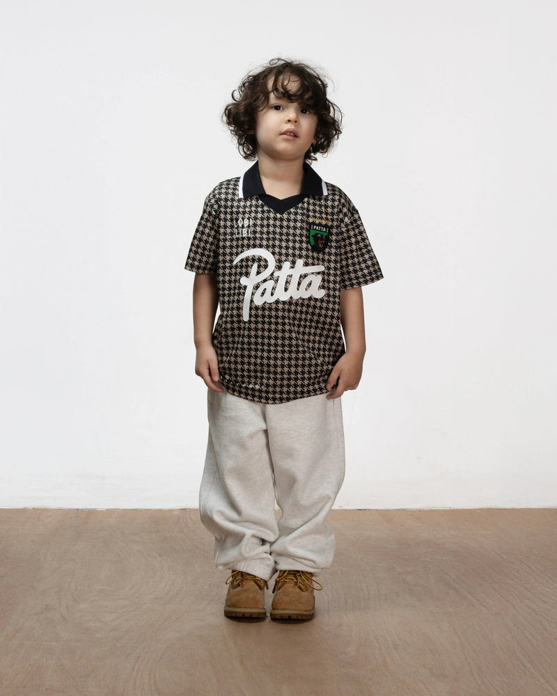 Patta Kids Houndstooth Football Jersey (Irish Cream)