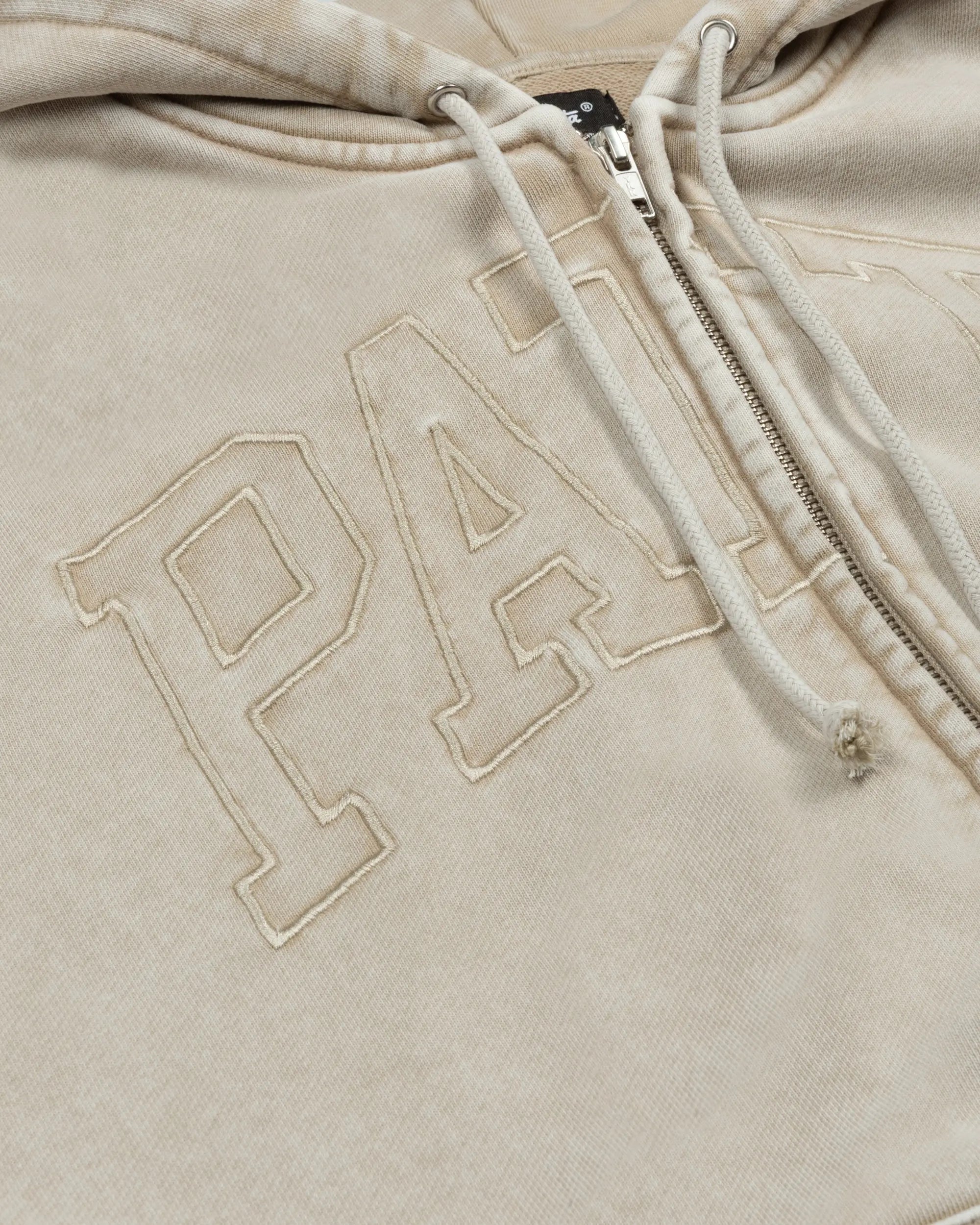 Patta Loopback Logo Zip Hooded Sweater (Irish Cream) - Patta