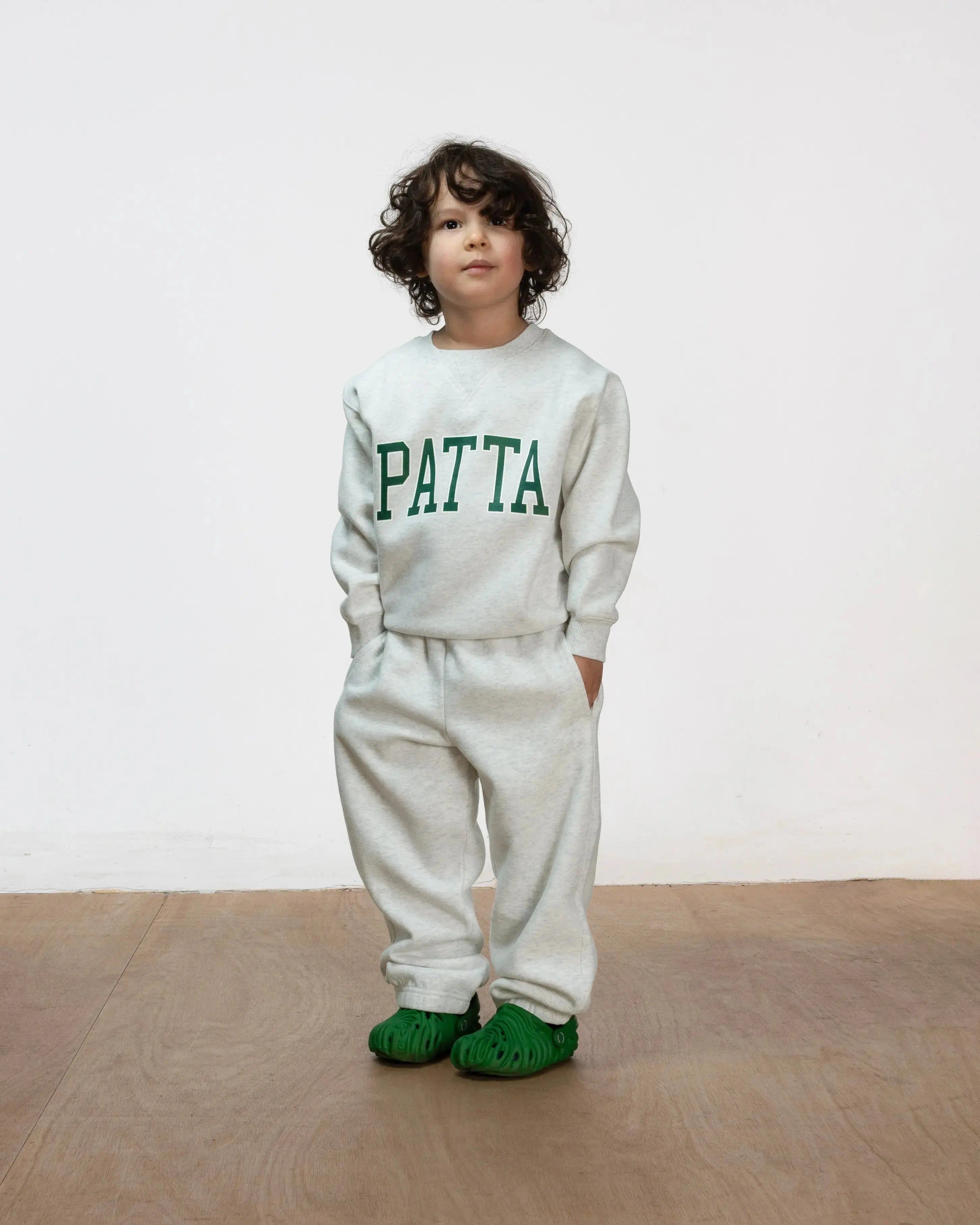 p*n様 【最終セール本日23:59まで】パタ Patta Pullover C Patta Kids Arc Logo Crewneck Sweater (Light Melange Grey) - Patta