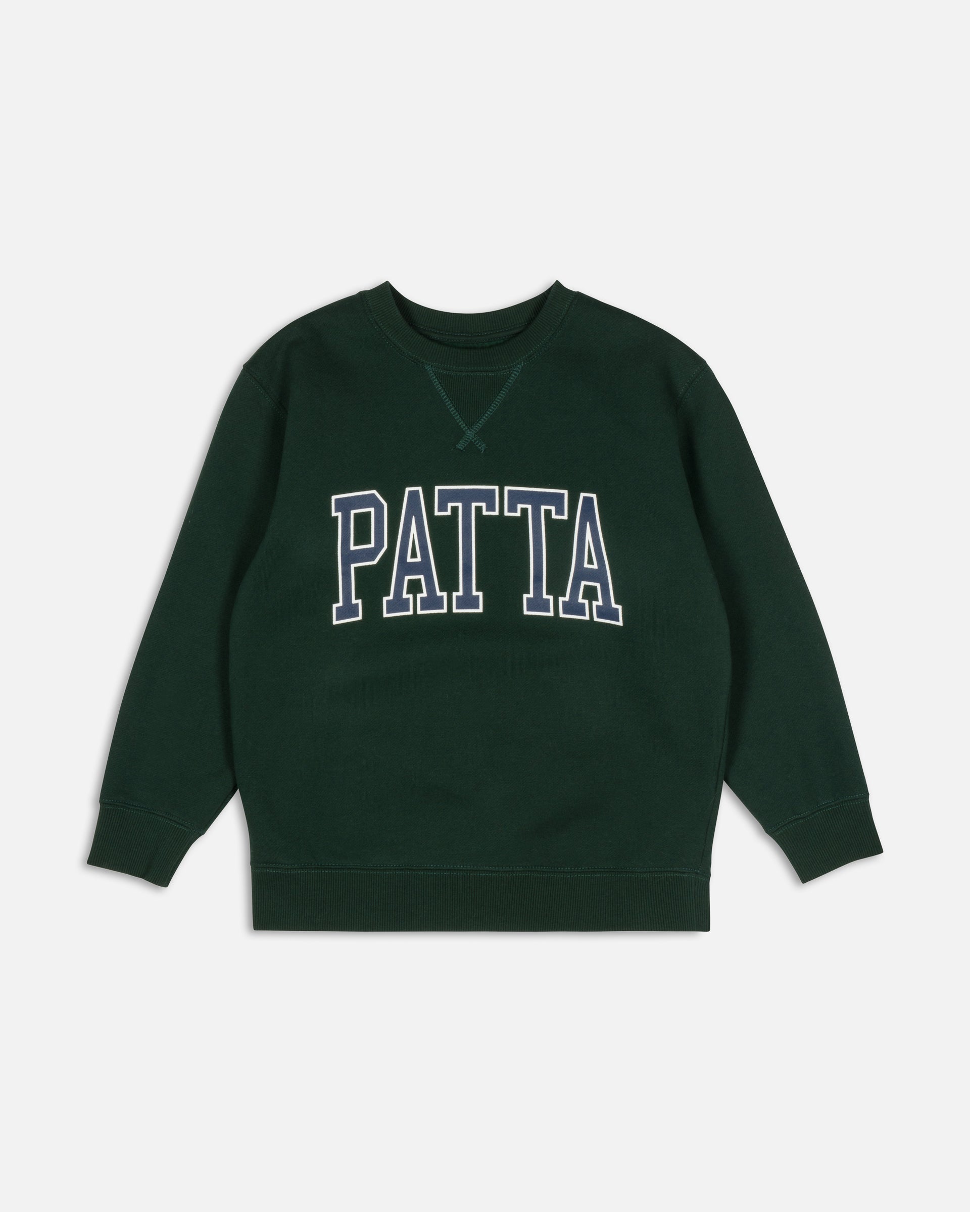 Patta Kids Arc Logo Crewneck Sweater (Pine Grove/Navy)