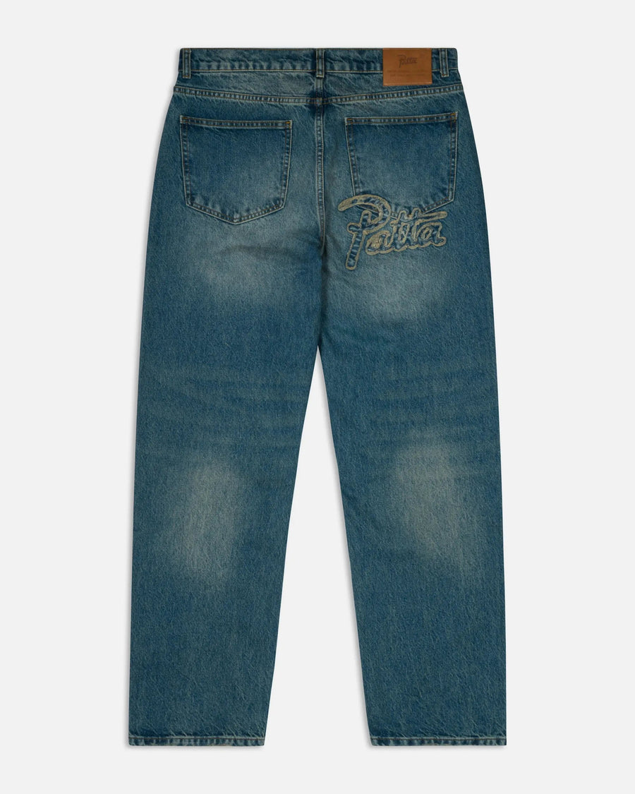 Patta Dirty Whiskers Denim Pants (Sandwashed Light Blue Denim)