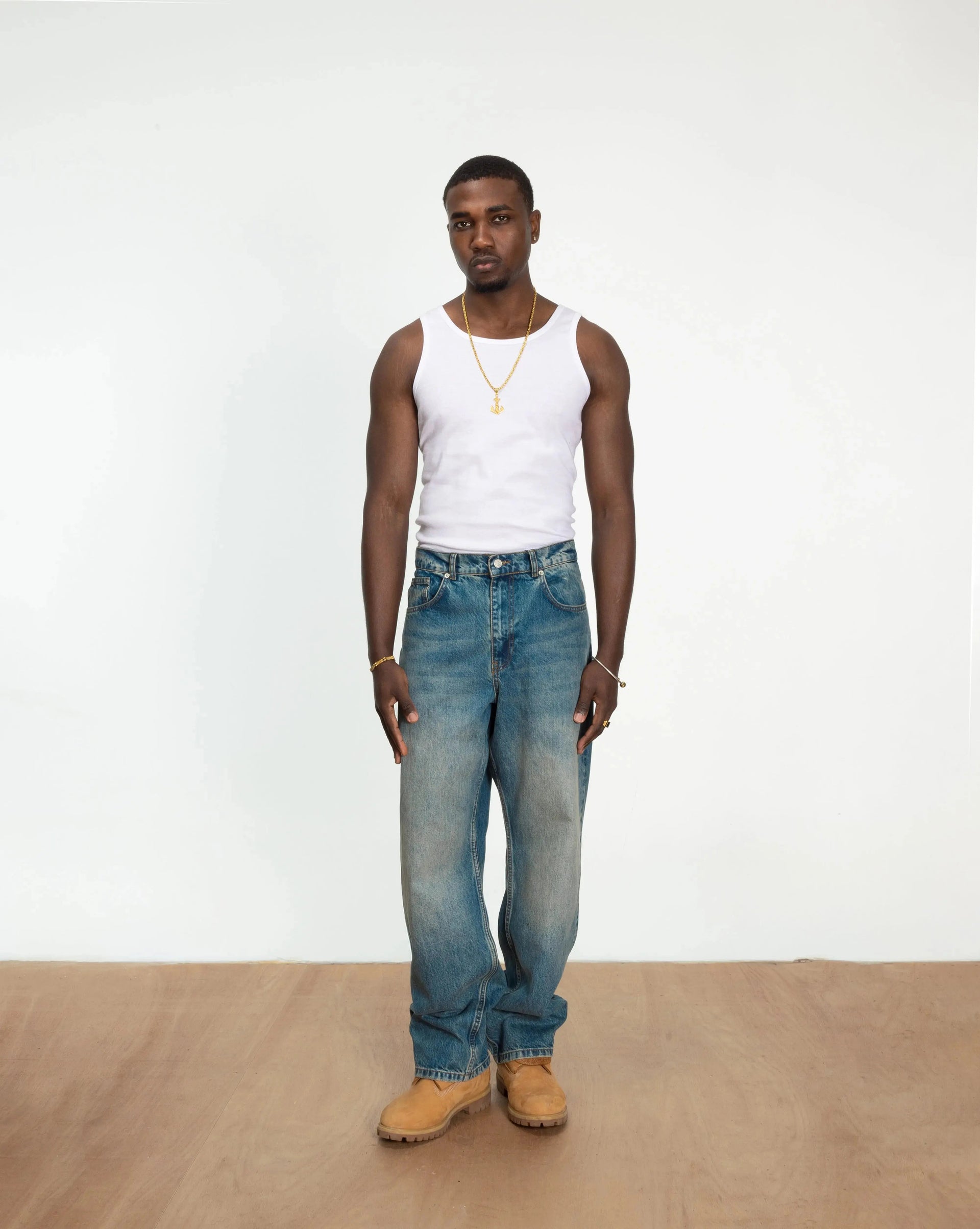 Patta Whiskers Denim Pants (Dark Blue Denim)
