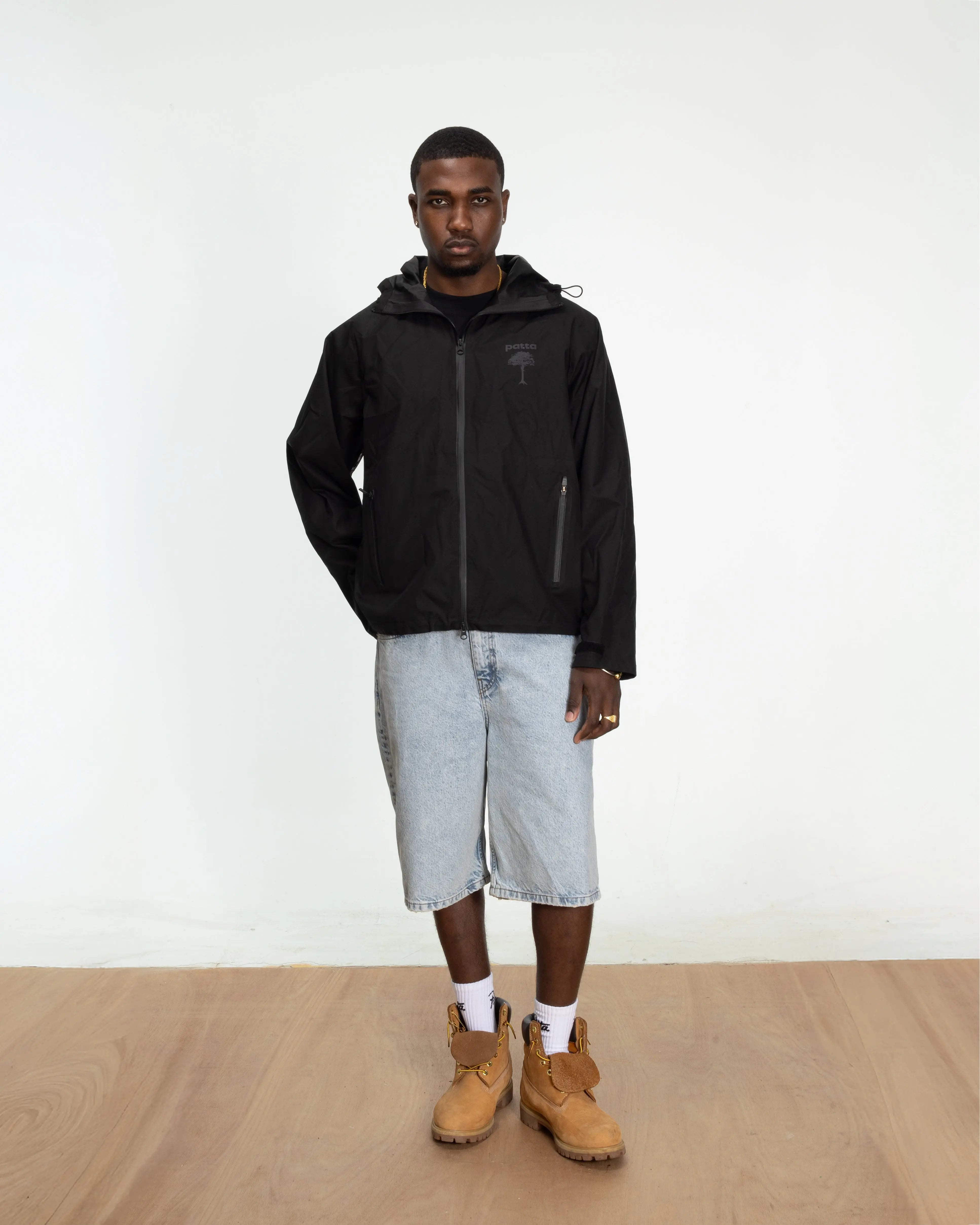 Patta 3M Reflective Waterproof Rain Jacket (Black) - Patta – Patta US