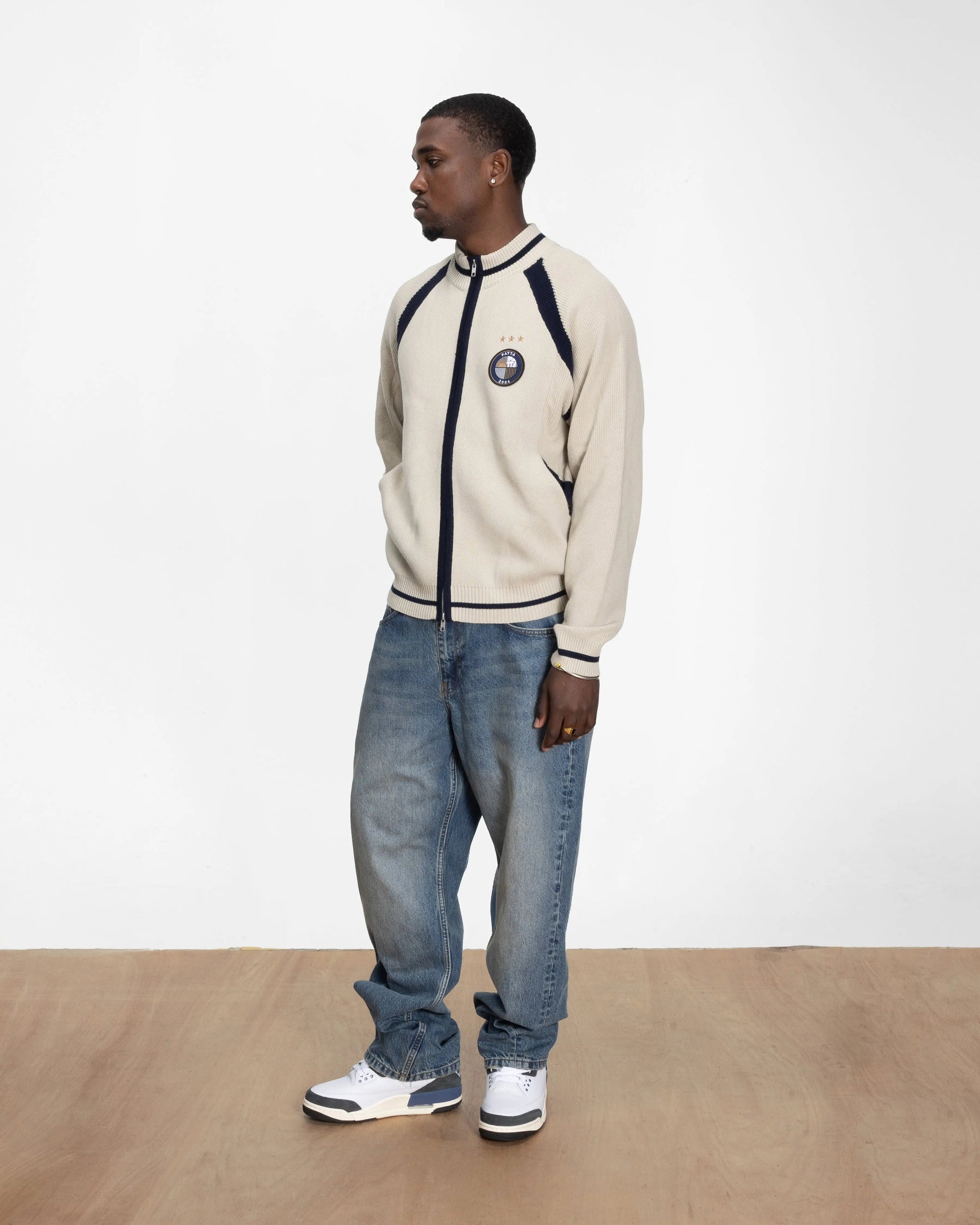 Patta Track Top Cardigan (Vaporous Grey)