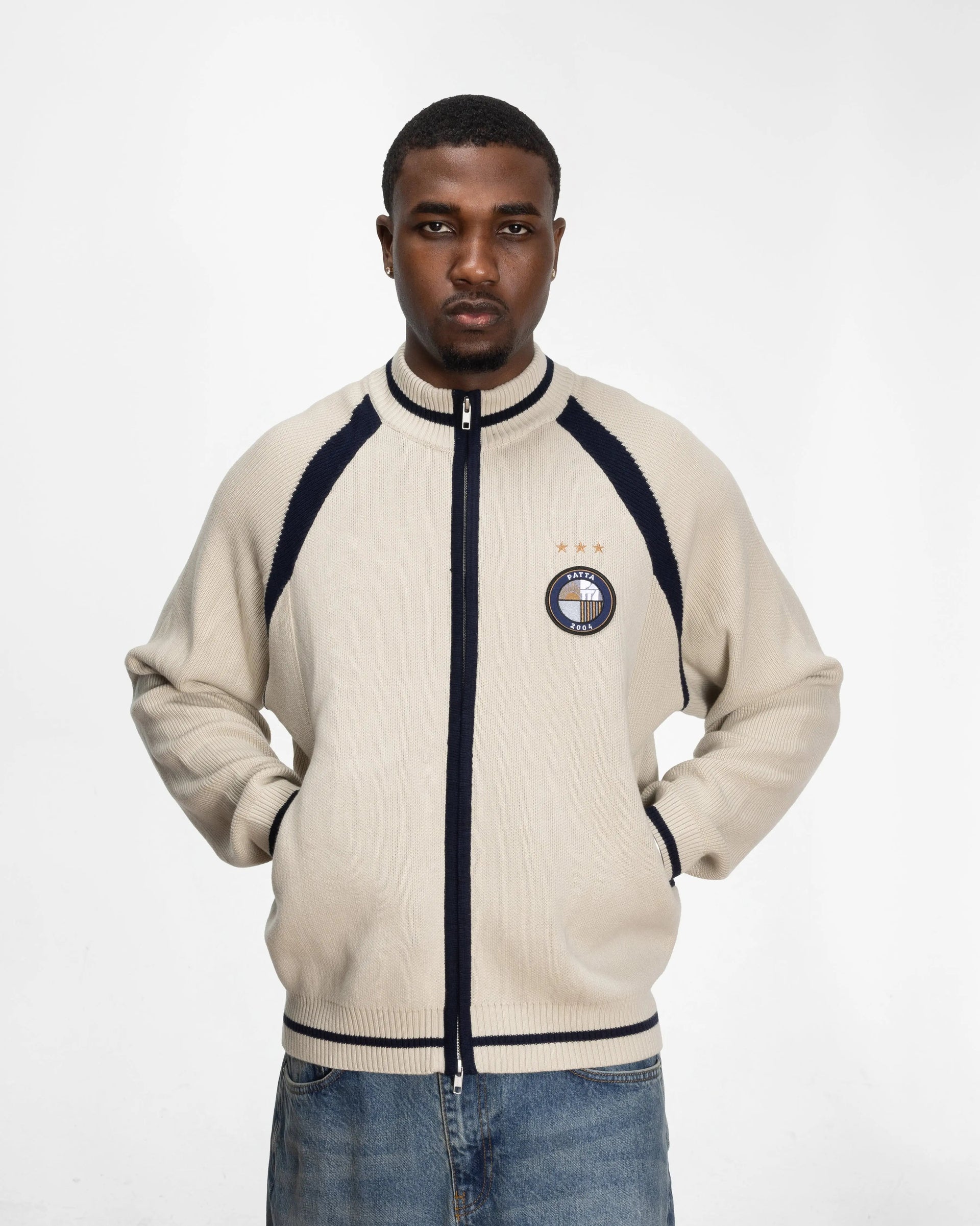 Patta Track Top Cardigan (Vaporous Grey)