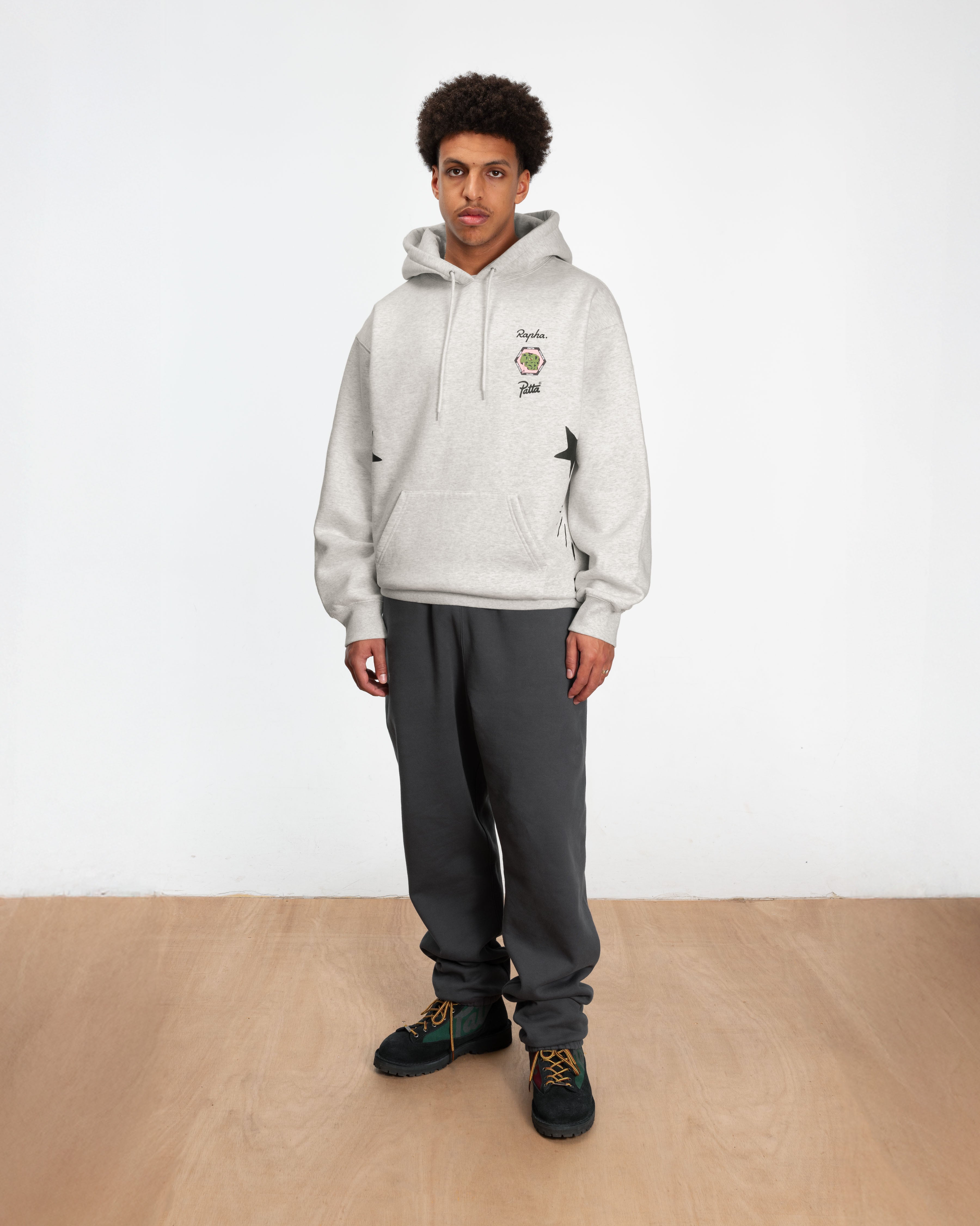 Patta Cycling Team x Rapha Hooded Sweater (Light Grey Melange