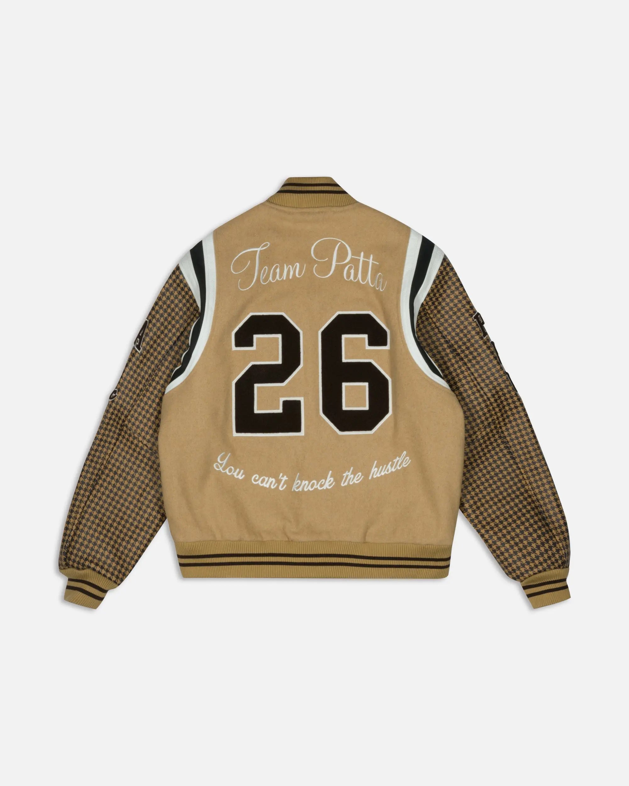 Patta Athletic P Houndstooth Varsity Jacket (Starfish) - Patta