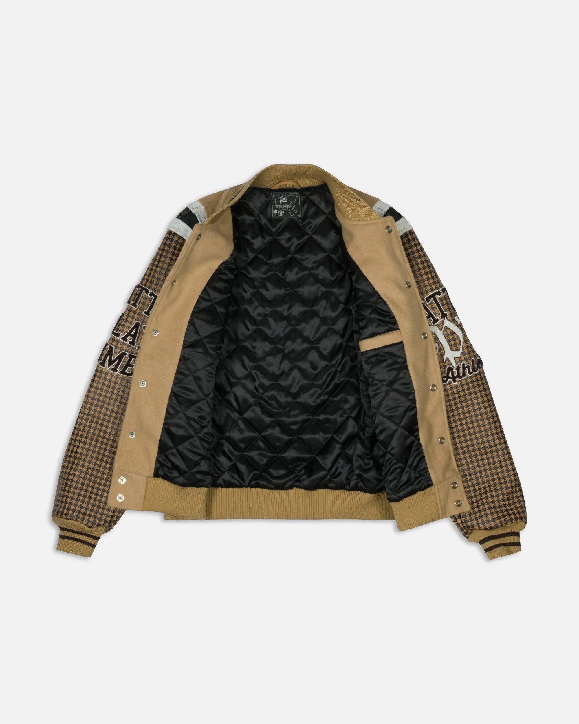Patta Athletic P Houndstooth Varsity Jacket (Starfish) - Patta