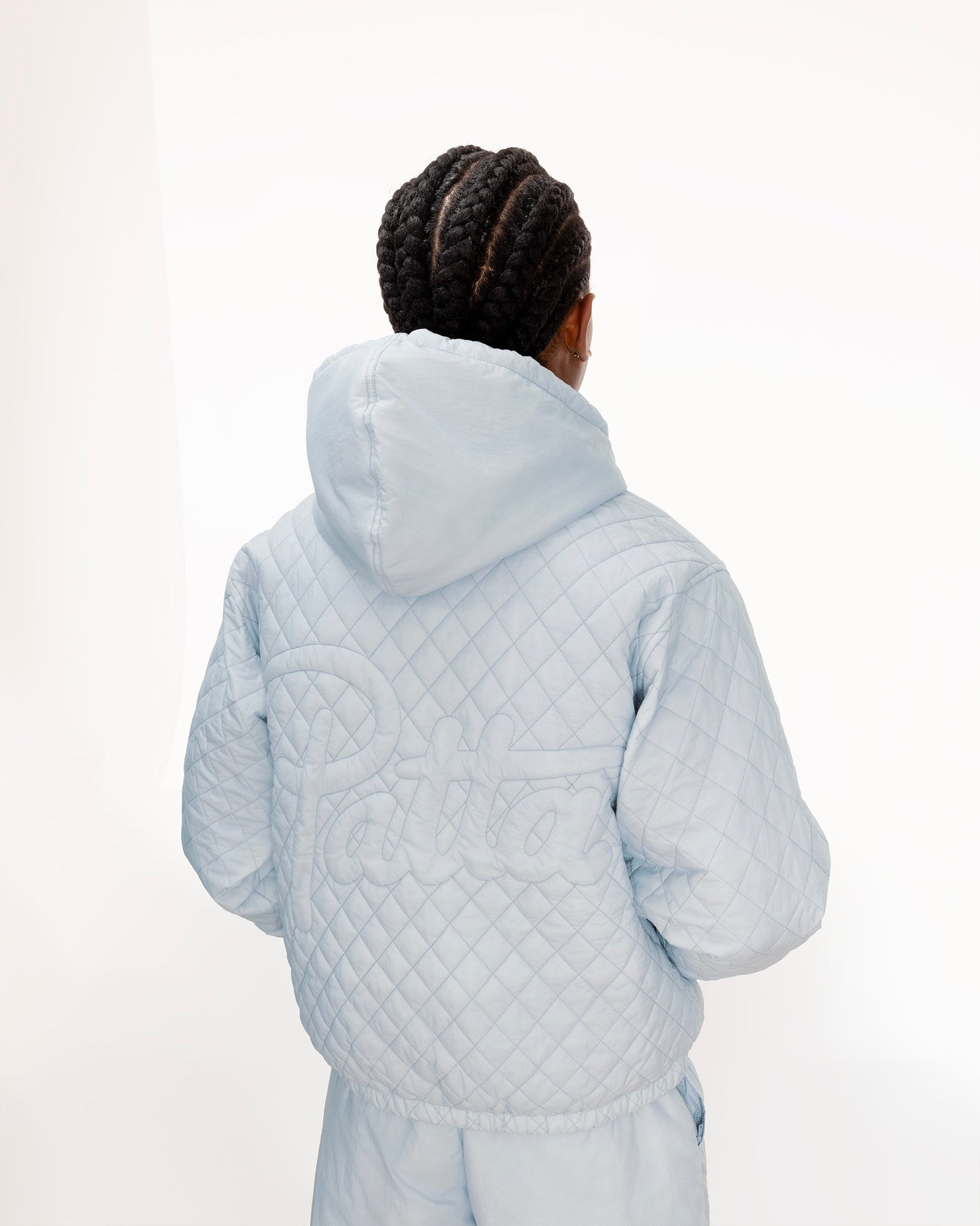 Patta Insulated Quilted Hooded Jacket (Gray Dawn)
