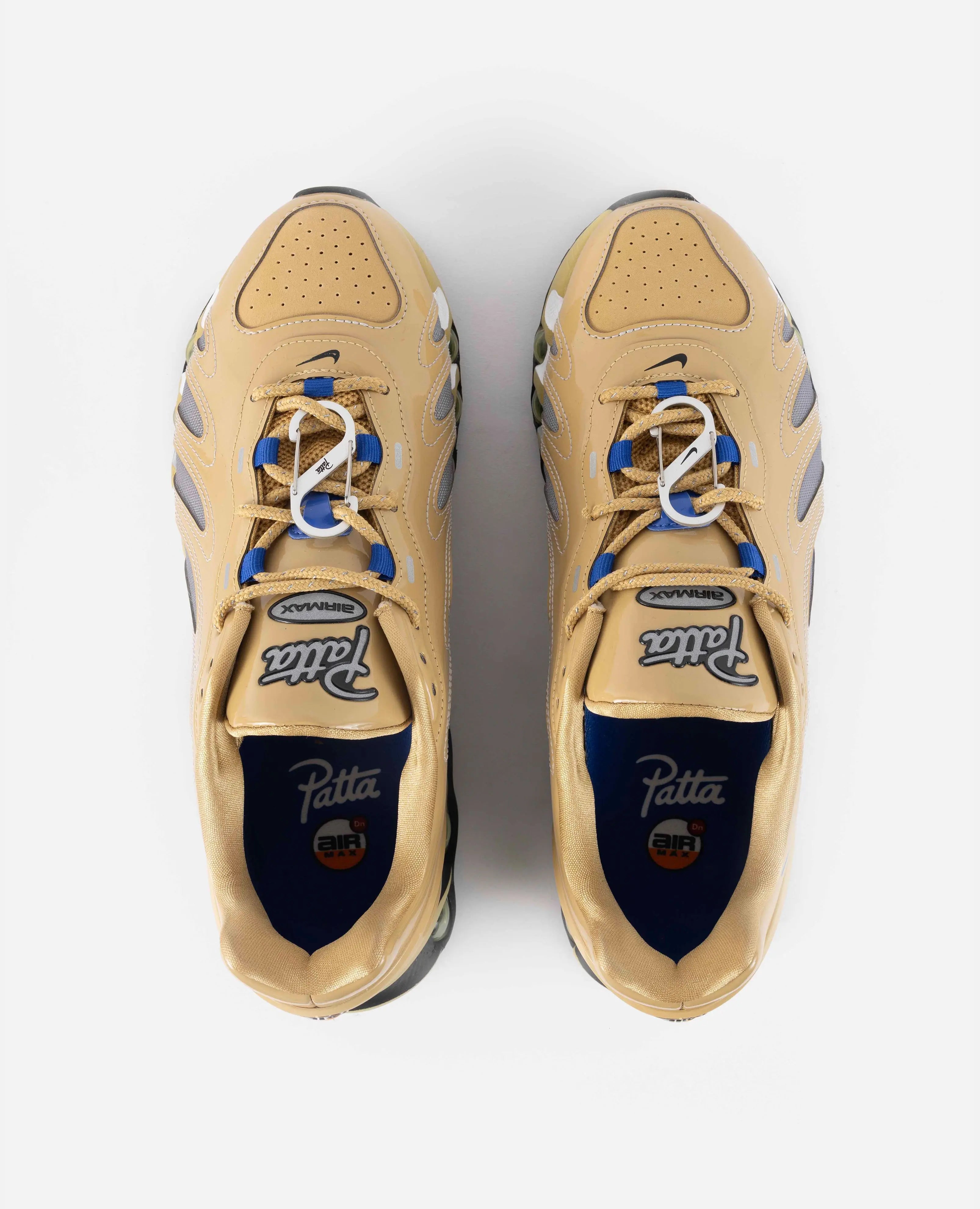 靴 Patta Nike Air Max DN8 SP Club Gold 28cm Patta Air Max DN8 SP Sneaker in Club Gold/Game Royal/Metallic Silver