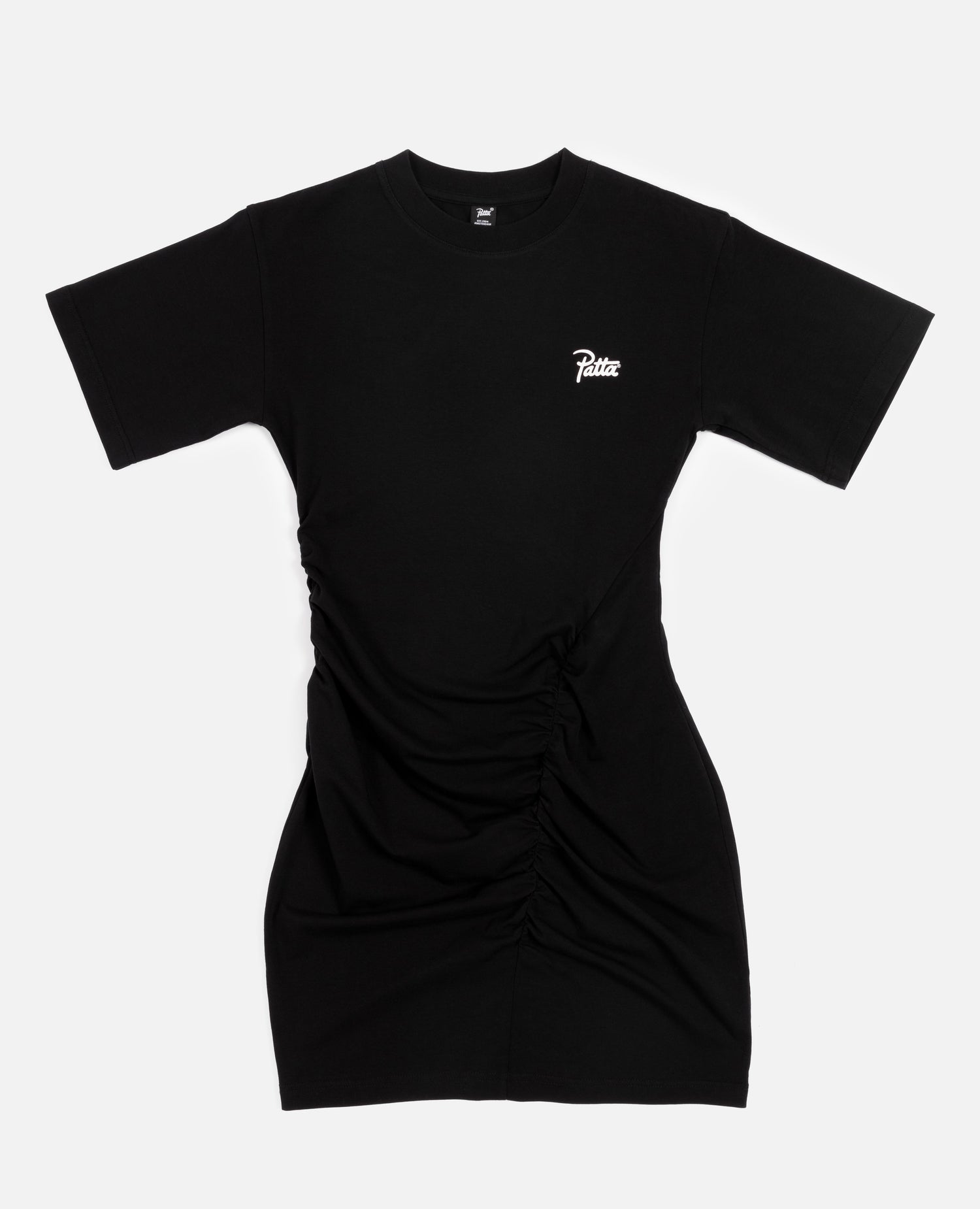 Patta Femme Ruched T-Shirt Dress (Black)