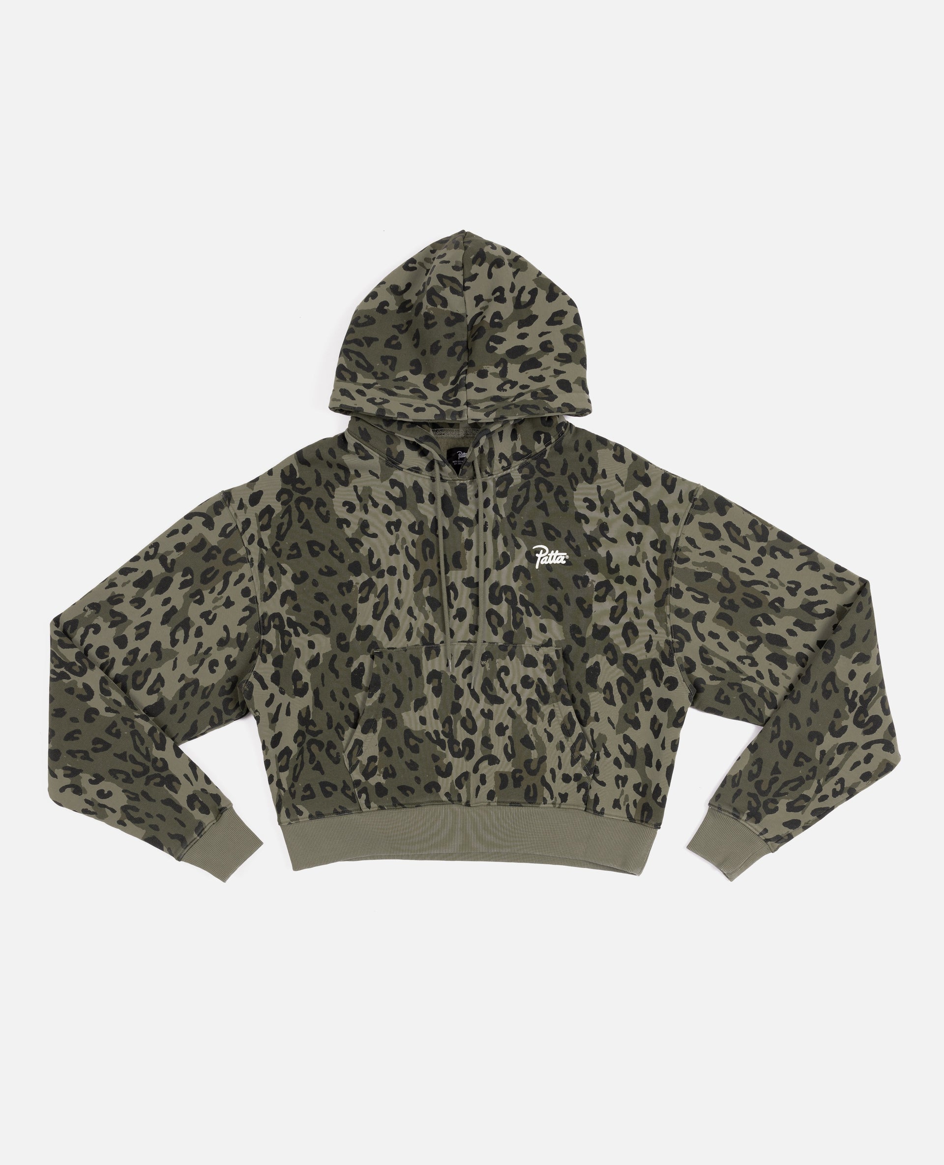 Patta Femme Leopard Cropped Hooded Sweater