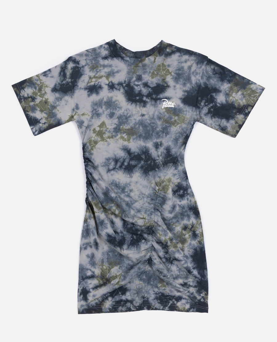 Patta Femme Ruched Tie Dye T-Shirt Dress